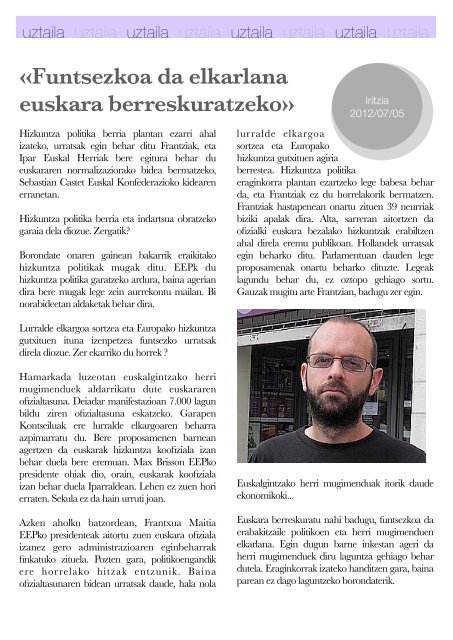 Hizkuntza-politiken Urtekaria 2012 - Erabili.com