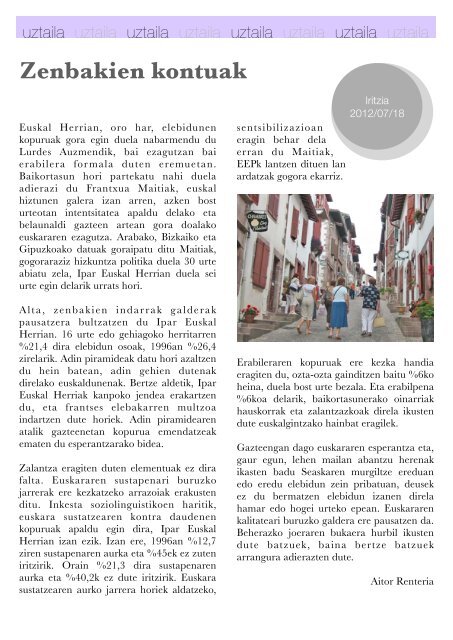 Hizkuntza-politiken Urtekaria 2012 - Erabili.com