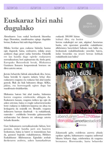 Hizkuntza-politiken Urtekaria 2012 - Erabili.com