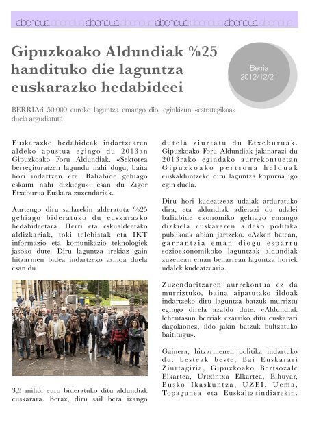 Hizkuntza-politiken Urtekaria 2012 - Erabili.com