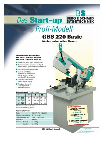 GBS 220 Basic AutoCut