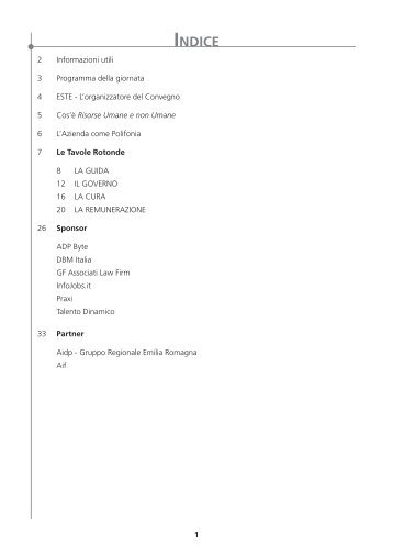 Brochure Sponsor & Relatori - Este