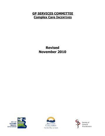 Complex Care Incentives - GPSC