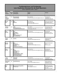 Fachberaterinnen und Fachberater - Schulamt Mannheim