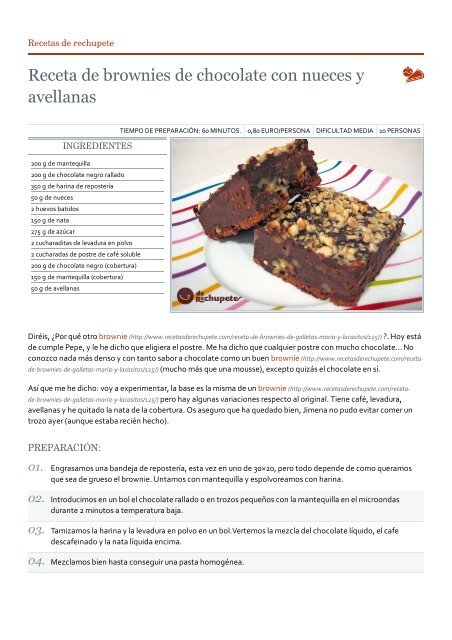 Recetas con chocolate - Recetas de rechupete