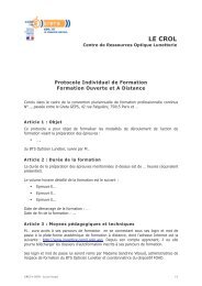 Protocole Individuel de Formation