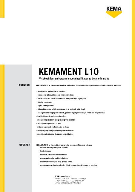 KEMAMENT L10 - Kema.si