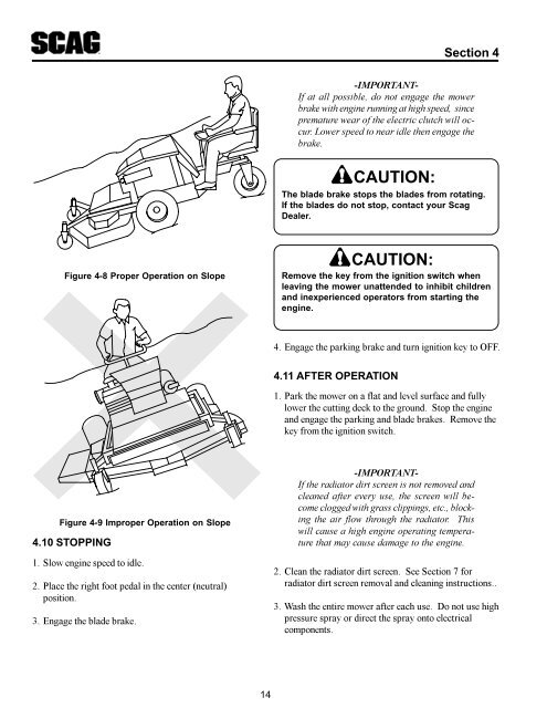 Download Manual - Scag Power Equipment