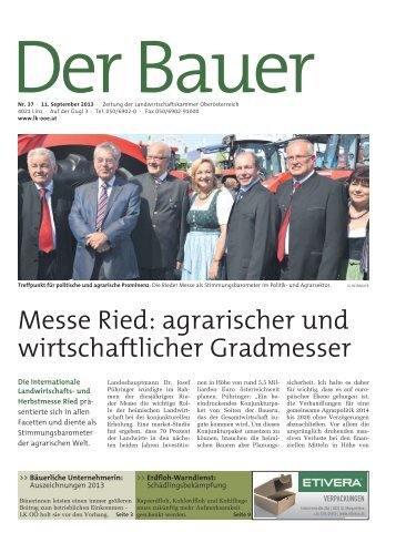 Der Bauer . 11. September 2013 - Landwirtschaftskammer Ã–sterreich