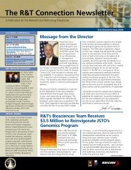 The R&T Connection Newsletter - Edgewood Chemical Biological ...