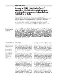 Il progetto ISYDE 2008 (Italian SurveY on carDiac rEhabilitation ...