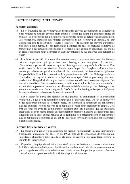 RAPPORTS D'ÃVALUATION