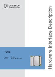 TC63i Hardware Interface Description