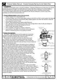 Product Safety Manual â Kinetrol Actuator/Spring & Limit Switch Box