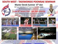 SOUTH WEST - TAEKWONDO POOMSAE SEMINAR - British ...