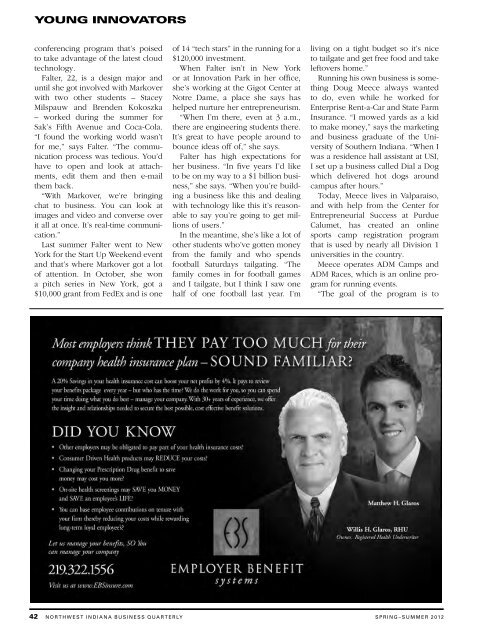 Spring 2012 - Northwest Indiana Business Quarterly Magazine