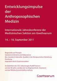 Entwicklungsimpulse der Anthroposophischen Medizin