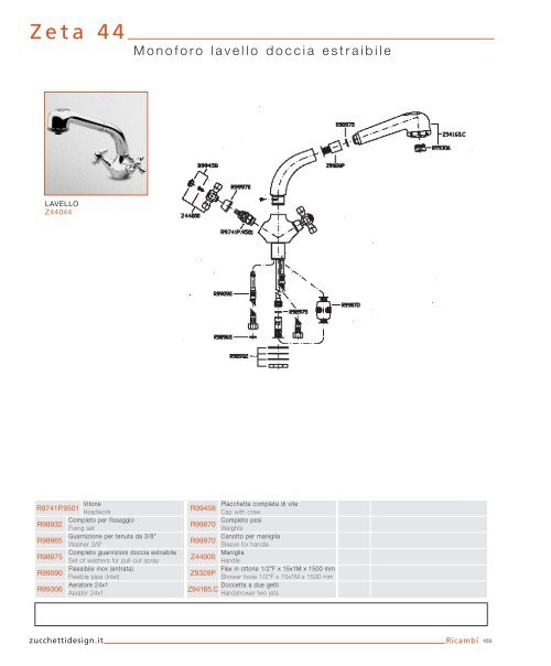 Miscelatori monocomando Single Lever mixers - Zucchetti