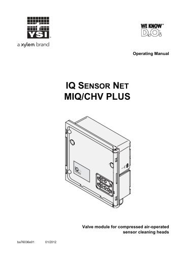 YSI IQ SensorNet MIQ CHV Plus Module User Manual - YSI.com