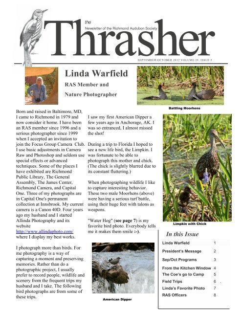 Linda Warfield - Richmond Audubon Society