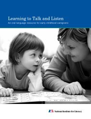 Learning to Talk and Listen - LINCS - U.S. Department of Education