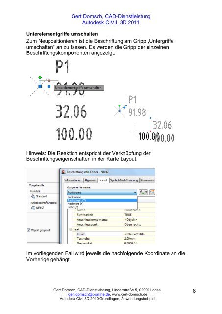 Autodesk Civil 3D 2010, - gert-domsch.de