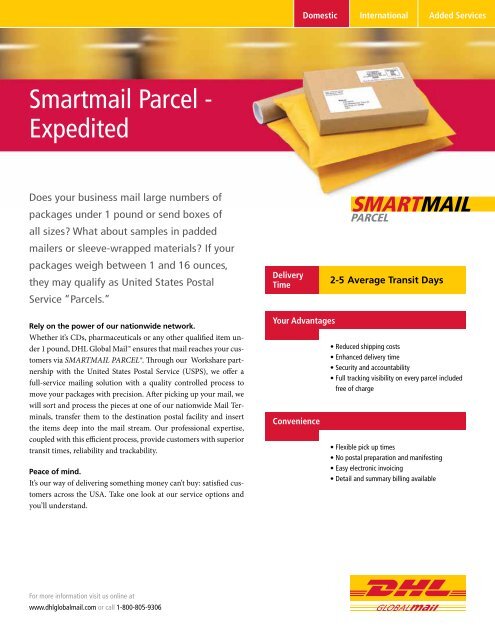 Smartmail Parcel - Expedited - DHL Global Mail