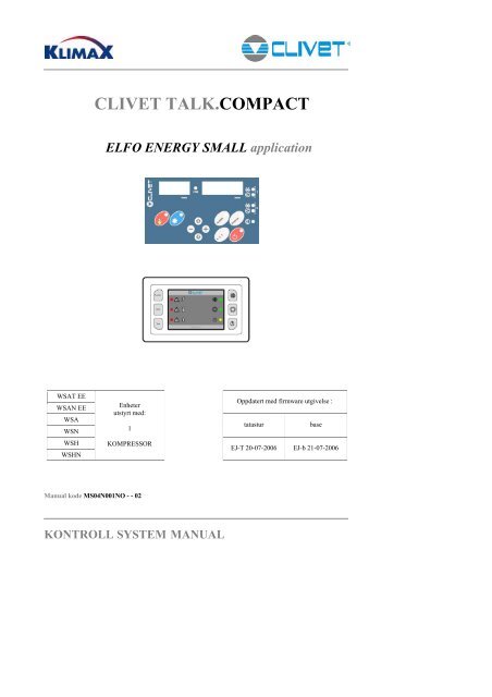 CLIVET TALK.COMPACT - ELFO ENERGY SMALL Application
