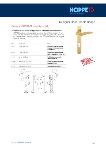 PVCu Door & Window Furniture - Architectural Hardware Direct