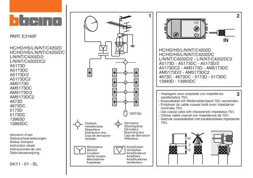 Istruzioni d'uso - BTicino