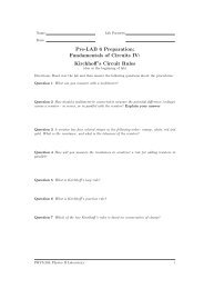 Pre-LAB 6 Preparation: Fundamentals of Circuits IV: Kirchhoff's ...