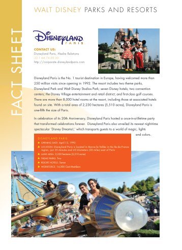 Disneyland Resort Paris (pdf) - The Walt Disney Company