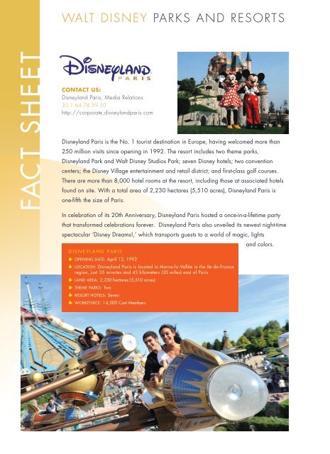 Disneyland Resort Paris (pdf) - The Walt Disney Company