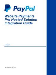 Website Payments Pro Hosted Solution Integration Guide