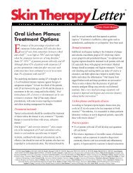 Oral Lichen Planus: Treatment Options - Skin Therapy Letter