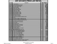 ZOT 2013 2014 Price List Retail Only - Jayhawk Bowling Supply