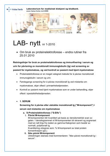 LAB- nytt nr 1-2010 - Helse Førde