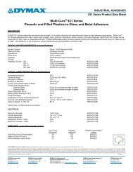 DYMAX 621 Series Industrial Adhesive Product Data Sheet