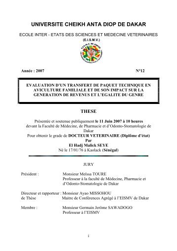 Evaluation d'un transfert de paquet technique en aviculture ... - BEEP