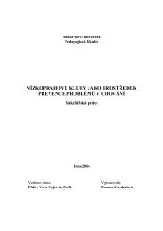 nízkoprahové kluby jako prostředek prevence problémů v chování