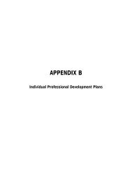 Appendix B: Individual Professional Development Plans - CALPRO