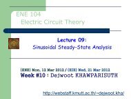 Sinusoidal Steady-State Analysis - Webstaff.kmutt.ac.th - kmutt
