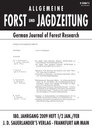 ALLGEMEINE FORST UND JAGDZEITUNG German Journal of ...