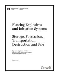 Blasting Explosives and Initiation Systems Storage, Possession ...