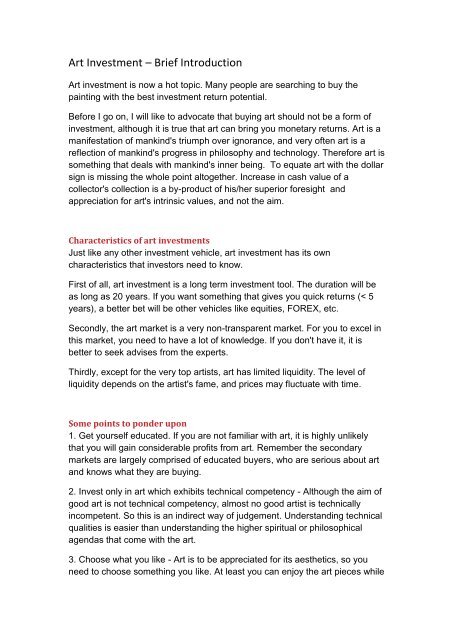 good characteristics of an artist