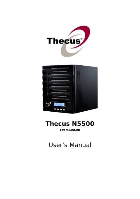 Thecus N5500 User's Manual