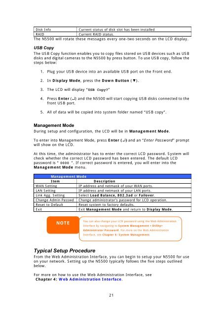 Thecus N5500 User's Manual