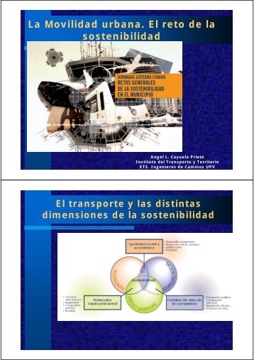 La Movilidad urbana. El reto de la sostenibilidad