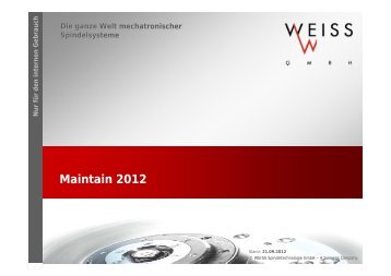 Maintain 2012 - Weiss GmbH