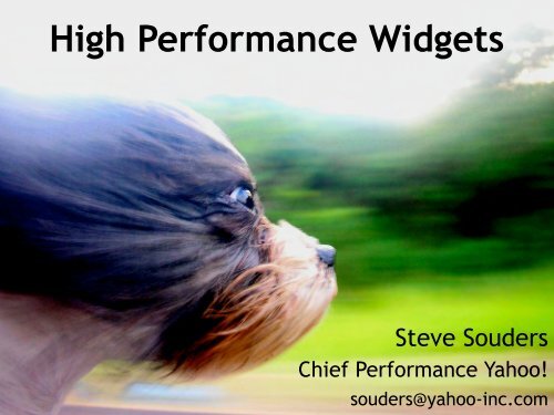 High Performance Widgets - Widget Summit